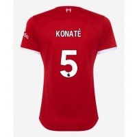 Fotballdrakt Dame Liverpool Ibrahima Konate #5 Hjemmedrakt 2023-24 Kortermet
